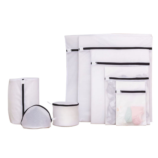 Set of 8 Mesh Laundry Bag Washing Machine Wash Bags with Zipper for Underwea Home Hotel V1294-YM0512-3117220281411