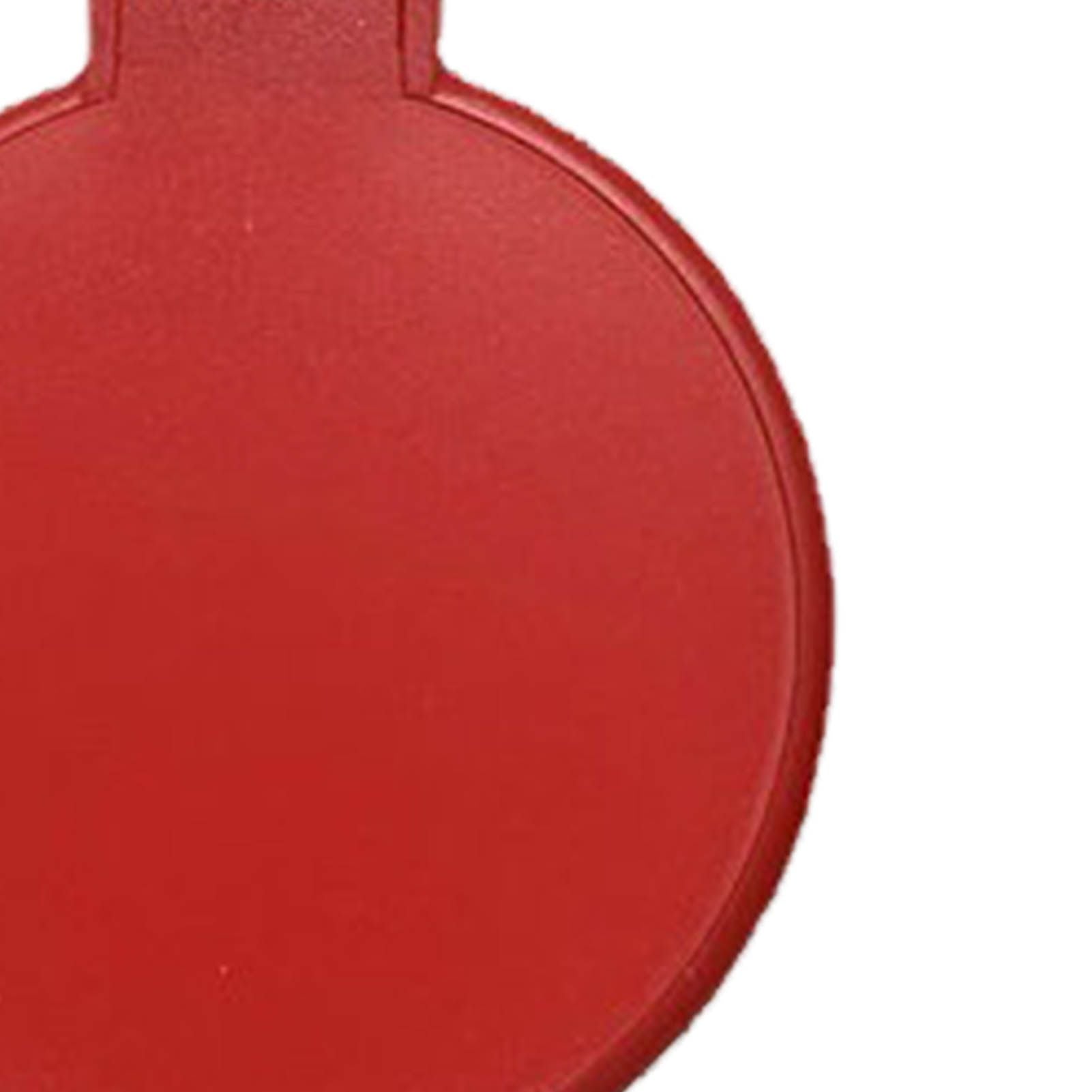 Single Sided Folding Circular Mirror Plastic Portable Compact Cosmetic Pocket Mirror Red V1294-YM0512-3117220281912