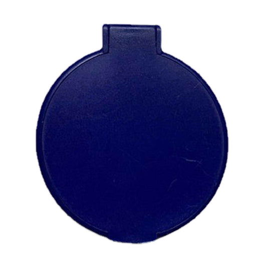 Single Sided Folding Circular Mirror Plastic Portable Compact Cosmetic Pocket Mirror Blue V1294-YM0512-3117220281913