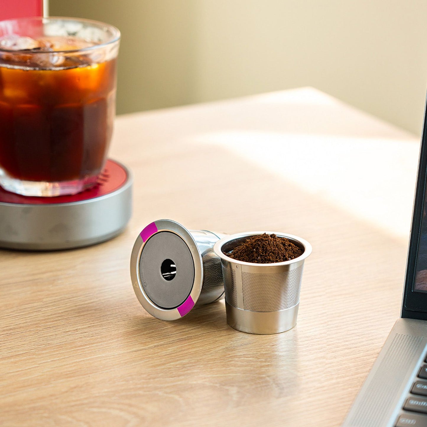 Metal Coffee Pod Stainless Steel Reusable Refillable Filter Cup Single for Coffee Maker V1294-YM0512-3118220252911