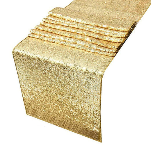 Tablecloth Polyester Fiber with Gold Sequins Table Cover for Table Home Wedding Decoration Or V1294-YM0512-3118220255812