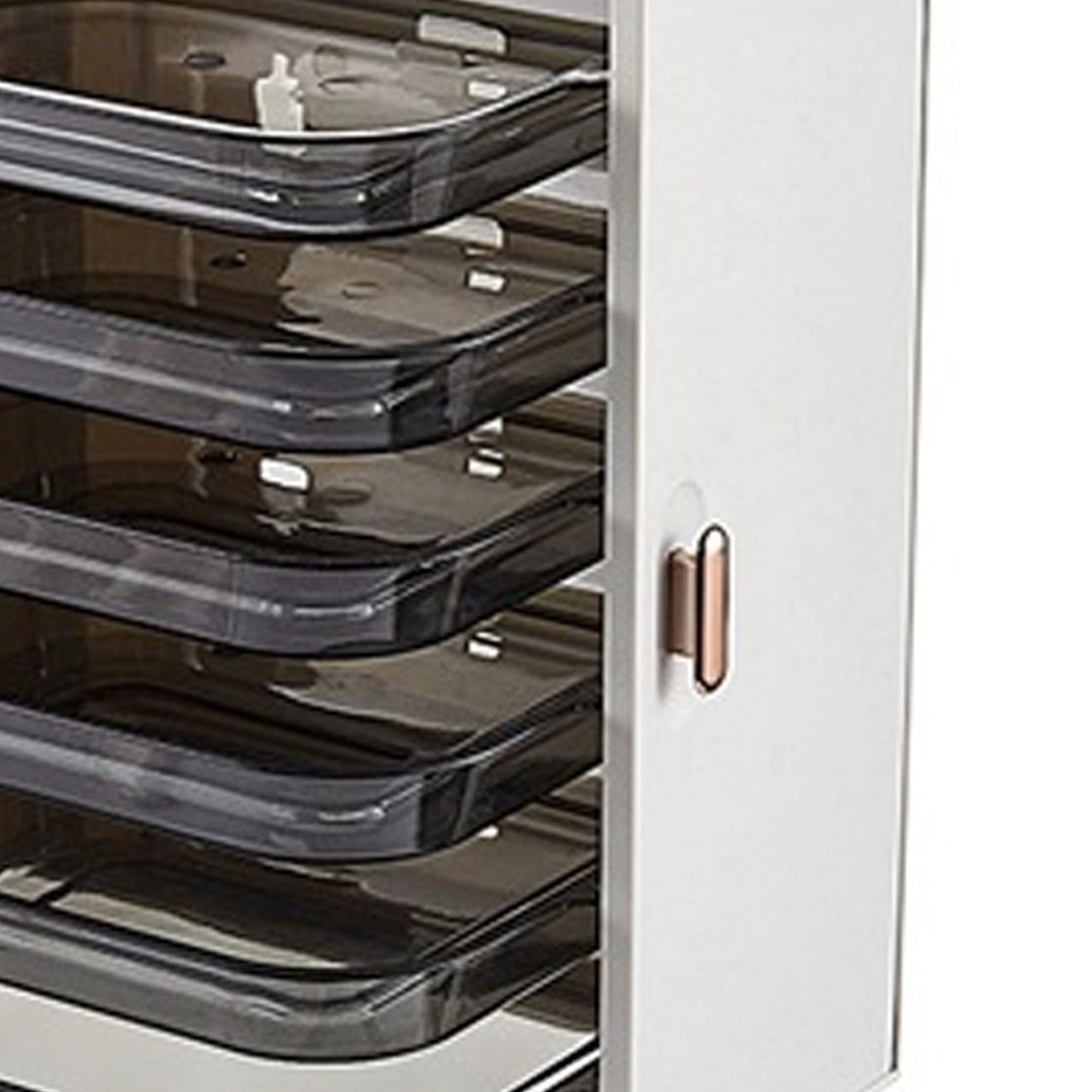 Kitchen Side Dishes Punch Free Foldable PET 6 Layers Wall Mounted Organization Rack Cooking Plates Storage V1294-YM0512-3118220256611