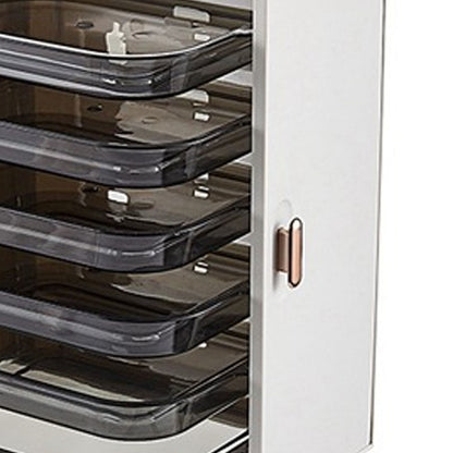 Kitchen Side Dishes Punch Free Foldable PET 6 Layers Wall Mounted Organization Rack Cooking Plates Storage V1294-YM0512-3118220256611