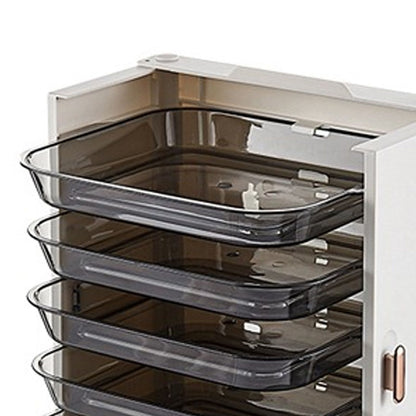 Kitchen Side Dishes Punch Free Foldable PET 6 Layers Wall Mounted Organization Rack Cooking Plates Storage V1294-YM0512-3118220256611