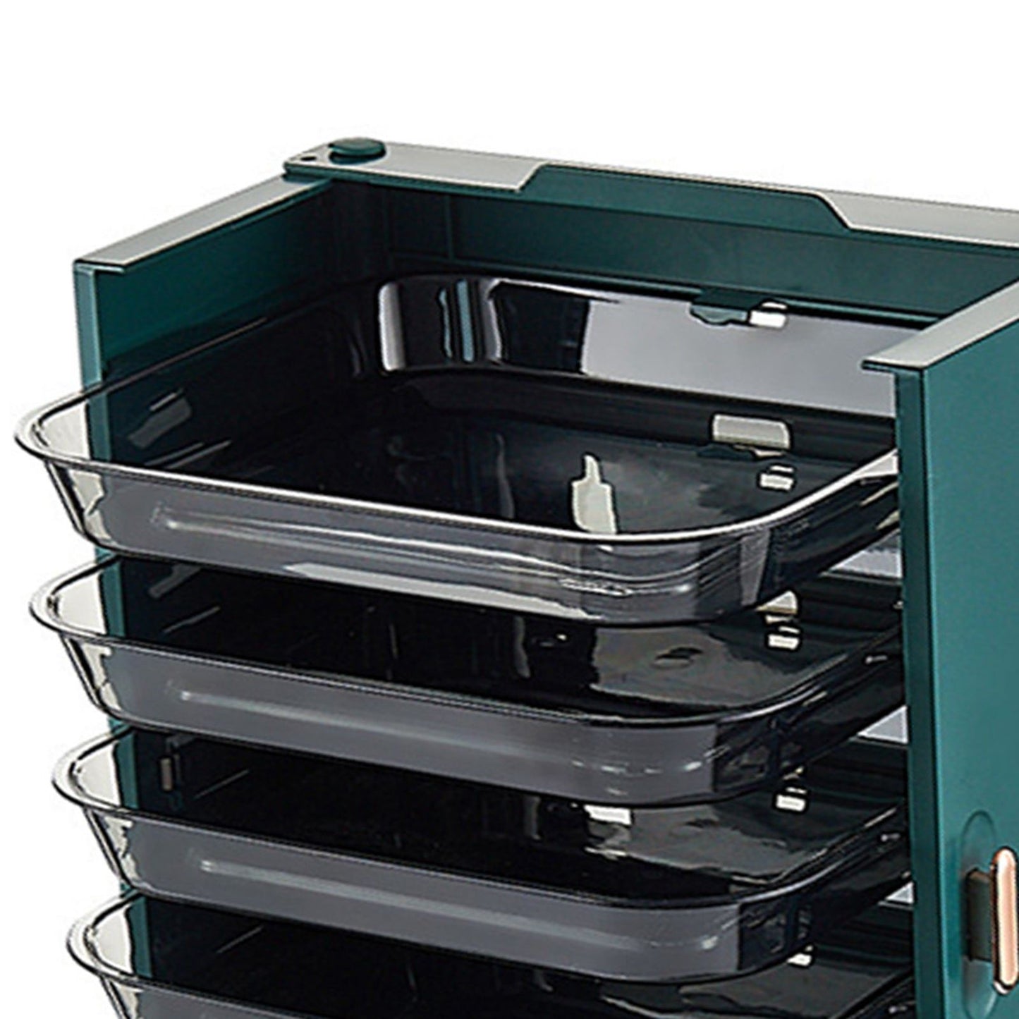 Kitchen Side Dishes Punch Free Foldable PET 6 Layers Wall Mounted Organization Rack Cooking Plates Storage V1294-YM0512-3118220256612