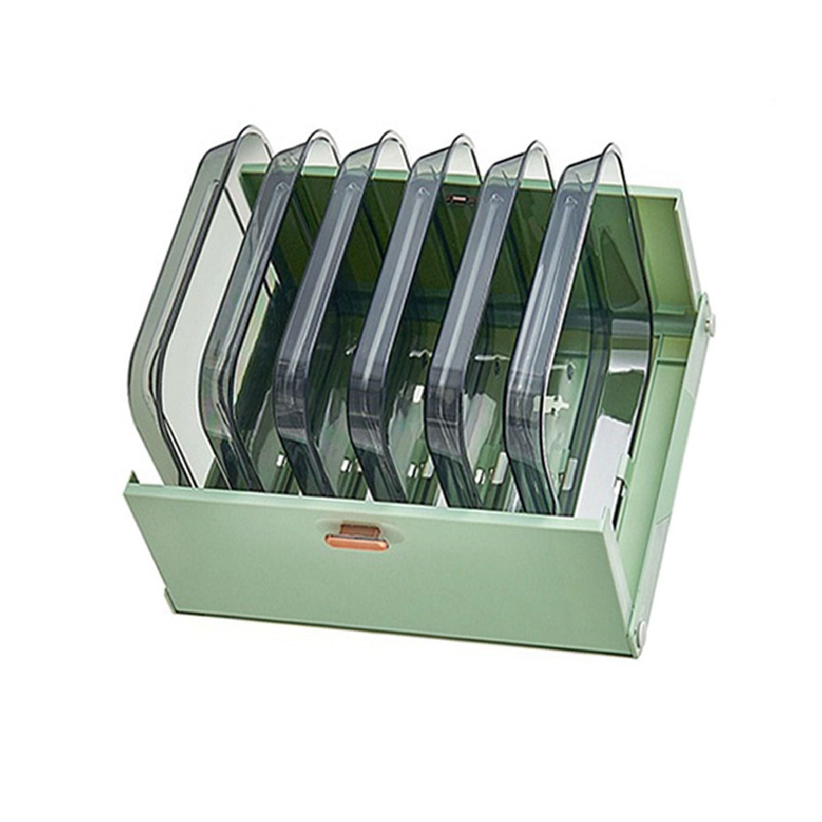 Kitchen Side Dishes Punch Free Foldable PET 6 Layers Wall Mounted Organization Rack Cooking Plates Storage V1294-YM0512-3118220256613
