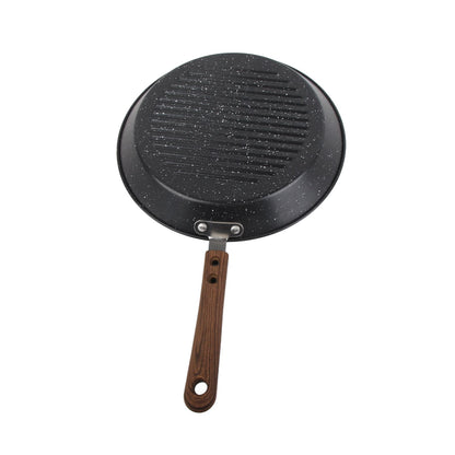 Round Grill Pan Universal Non Stick Multifunctional Flat Bottom Frying Pan for Breakfast V1294-YM0512-3118220257711