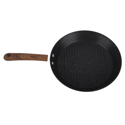 Round Grill Pan Universal Non Stick Multifunctional Flat Bottom Frying Pan for Breakfast V1294-YM0512-3118220257711