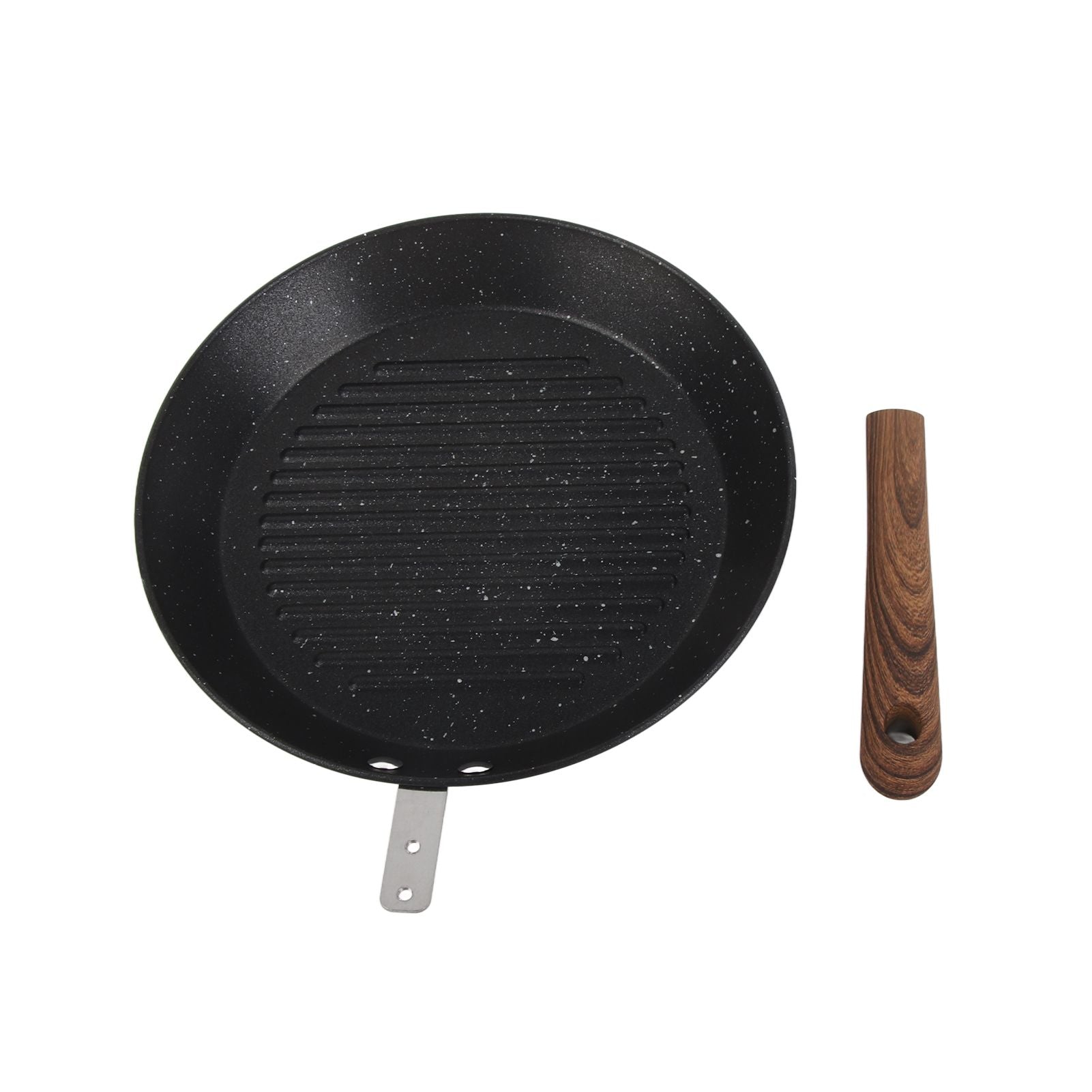 Round Grill Pan Universal Non Stick Multifunctional Flat Bottom Frying Pan for Breakfast V1294-YM0512-3118220257711