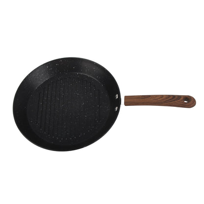 Round Grill Pan Universal Non Stick Multifunctional Flat Bottom Frying Pan for Breakfast V1294-YM0512-3118220257711