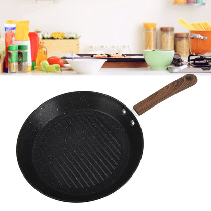 Round Grill Pan Universal Non Stick Multifunctional Flat Bottom Frying Pan for Breakfast V1294-YM0512-3118220257711