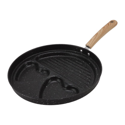 Egg Steak Divided Frying Pan 3 in 1 Multifunctional Prevent Stick Egg Beef Steak Cooker Pan for Home V1294-YM0512-3118220257811
