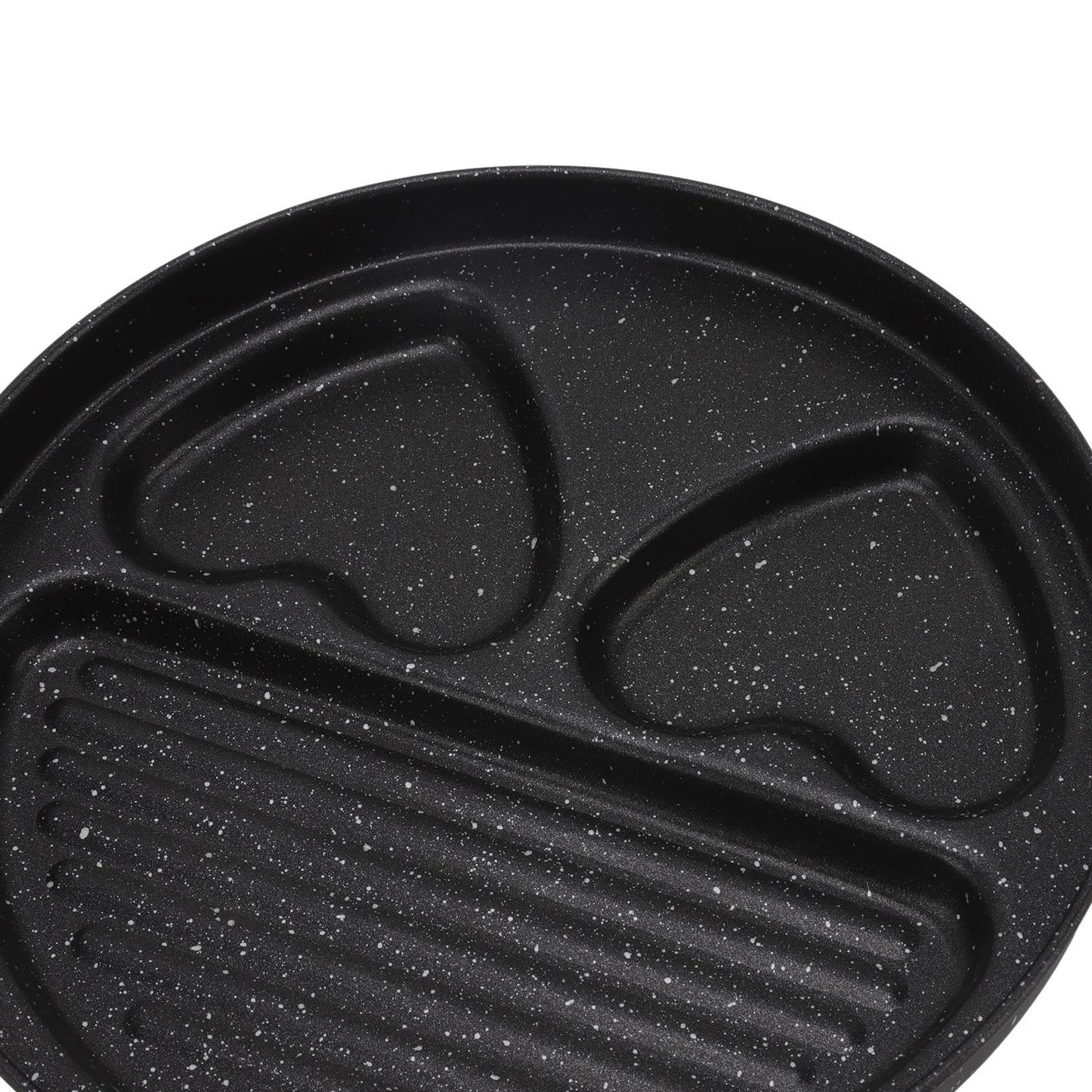 Egg Steak Divided Frying Pan 3 in 1 Multifunctional Prevent Stick Egg Beef Steak Cooker Pan for Home V1294-YM0512-3118220257811