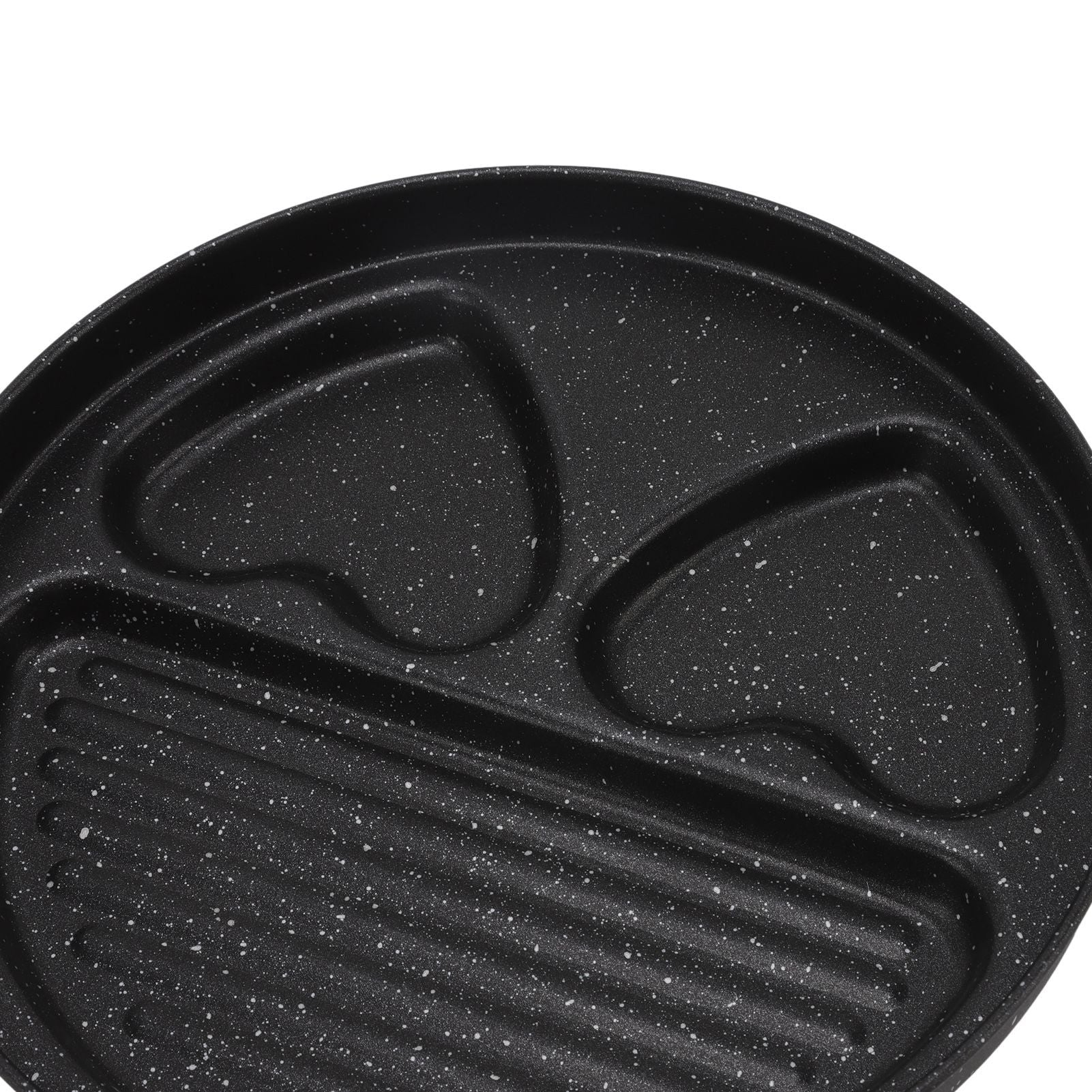 Egg Steak Divided Frying Pan 3 in 1 Multifunctional Prevent Stick Egg Beef Steak Cooker Pan for Home V1294-YM0512-3118220257811