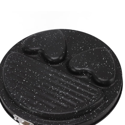 Egg Steak Divided Frying Pan 3 in 1 Multifunctional Prevent Stick Egg Beef Steak Cooker Pan for Home V1294-YM0512-3118220257811
