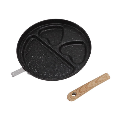 Egg Steak Divided Frying Pan 3 in 1 Multifunctional Prevent Stick Egg Beef Steak Cooker Pan for Home V1294-YM0512-3118220257811