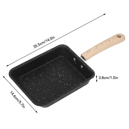 Frying Pan Iron Non Stick Coating Square Thick Multifunction Japanese Omelette Pan for Home Kitchen Tool V1294-YM0512-3118220258011