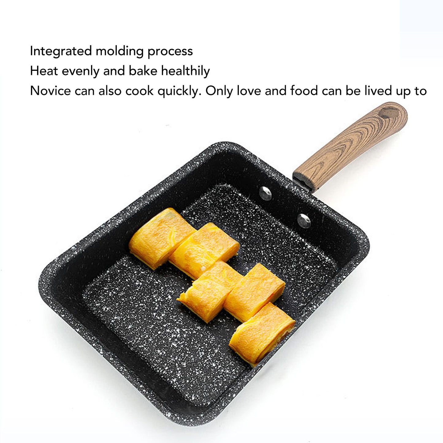 Frying Pan Iron Non Stick Coating Square Thick Multifunction Japanese Omelette Pan for Home Kitchen Tool V1294-YM0512-3118220258011
