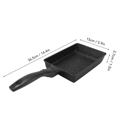 Rectangular Frying Pan Thickened Aluminum Alloy Nonstick Coating Cooking Pan for Steak Egg Roll V1294-YM0512-3118220258911