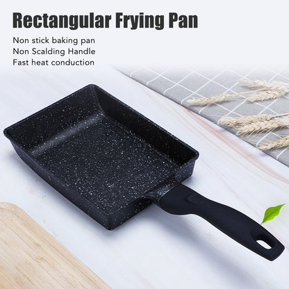 Rectangular Frying Pan Thickened Aluminum Alloy Nonstick Coating Cooking Pan for Steak Egg Roll V1294-YM0512-3118220258911