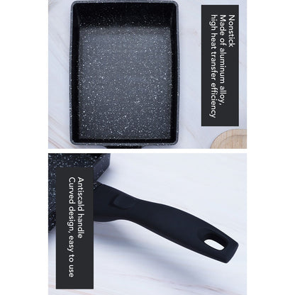 Rectangular Frying Pan Thickened Aluminum Alloy Nonstick Coating Cooking Pan for Steak Egg Roll V1294-YM0512-3118220258911