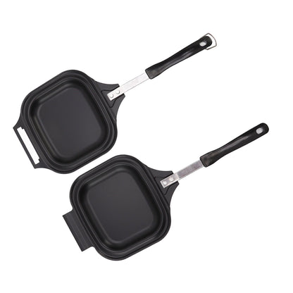 Frying Pan Even Heating Easy Cleaning Double Sided Iron Pancake Pan for Restaurants Home V1294-YM0512-3118220259111