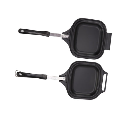 Frying Pan Even Heating Easy Cleaning Double Sided Iron Pancake Pan for Restaurants Home V1294-YM0512-3118220259111