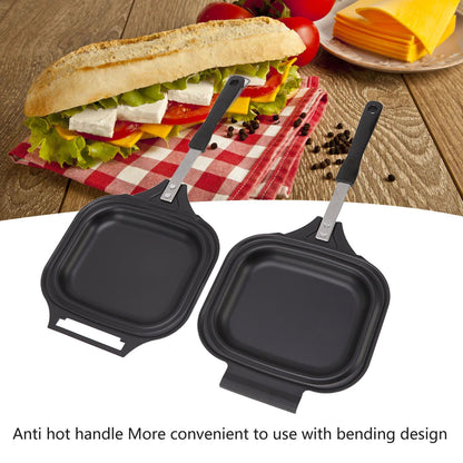 Frying Pan Even Heating Easy Cleaning Double Sided Iron Pancake Pan for Restaurants Home V1294-YM0512-3118220259111