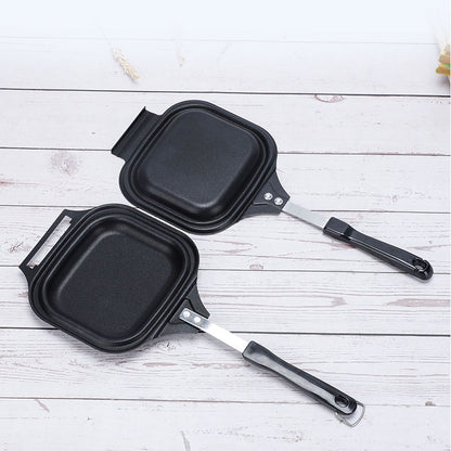 Frying Pan Even Heating Easy Cleaning Double Sided Iron Pancake Pan for Restaurants Home V1294-YM0512-3118220259111