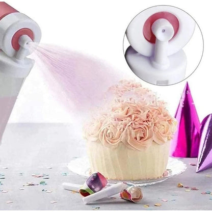 Manual Cake Airbrush Multipurpose Cake Decorating Airbrush with 4 Empty Bottles for Bakery Decoration V1294-YM0512-3118220259711
