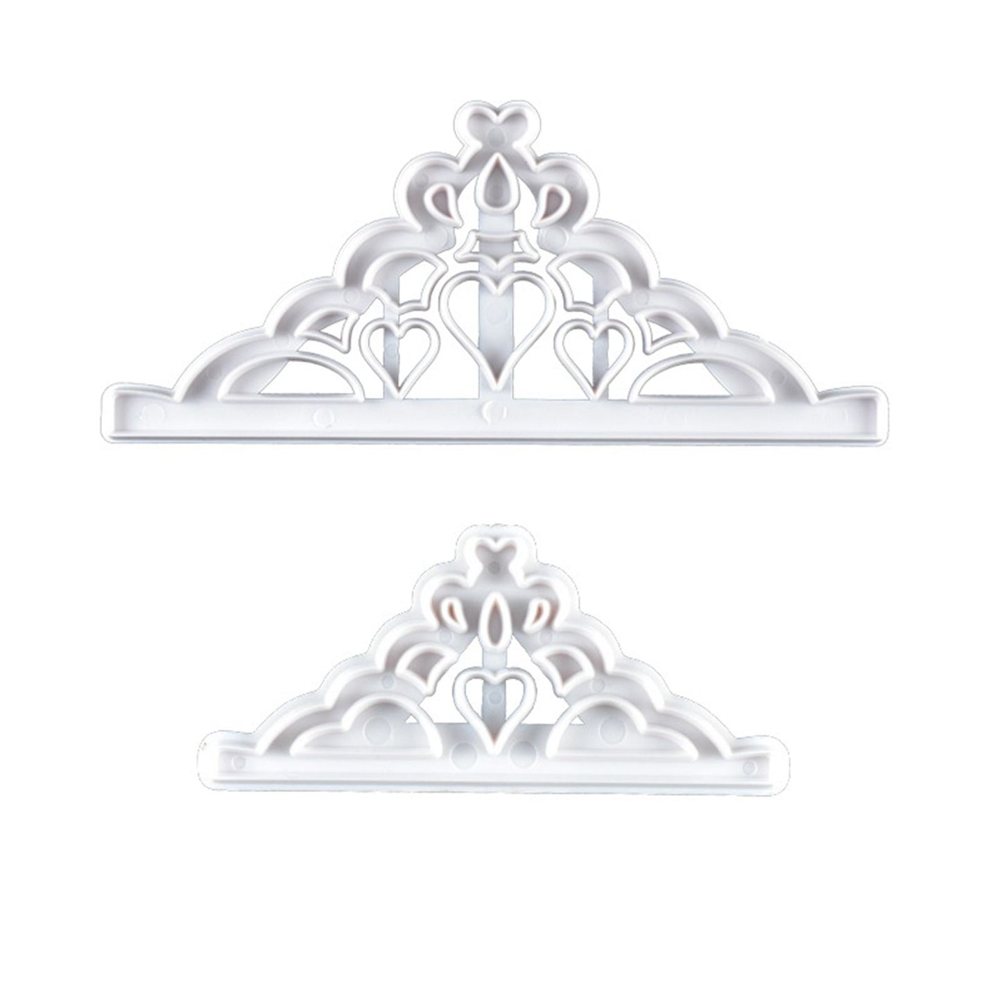 2 Pcs Crown Cutters Set Princess Crown Mold Tiara Cutter Cake Decorating Mold for DIY Birthday Party Dinner V1294-YM0512-3118220261211