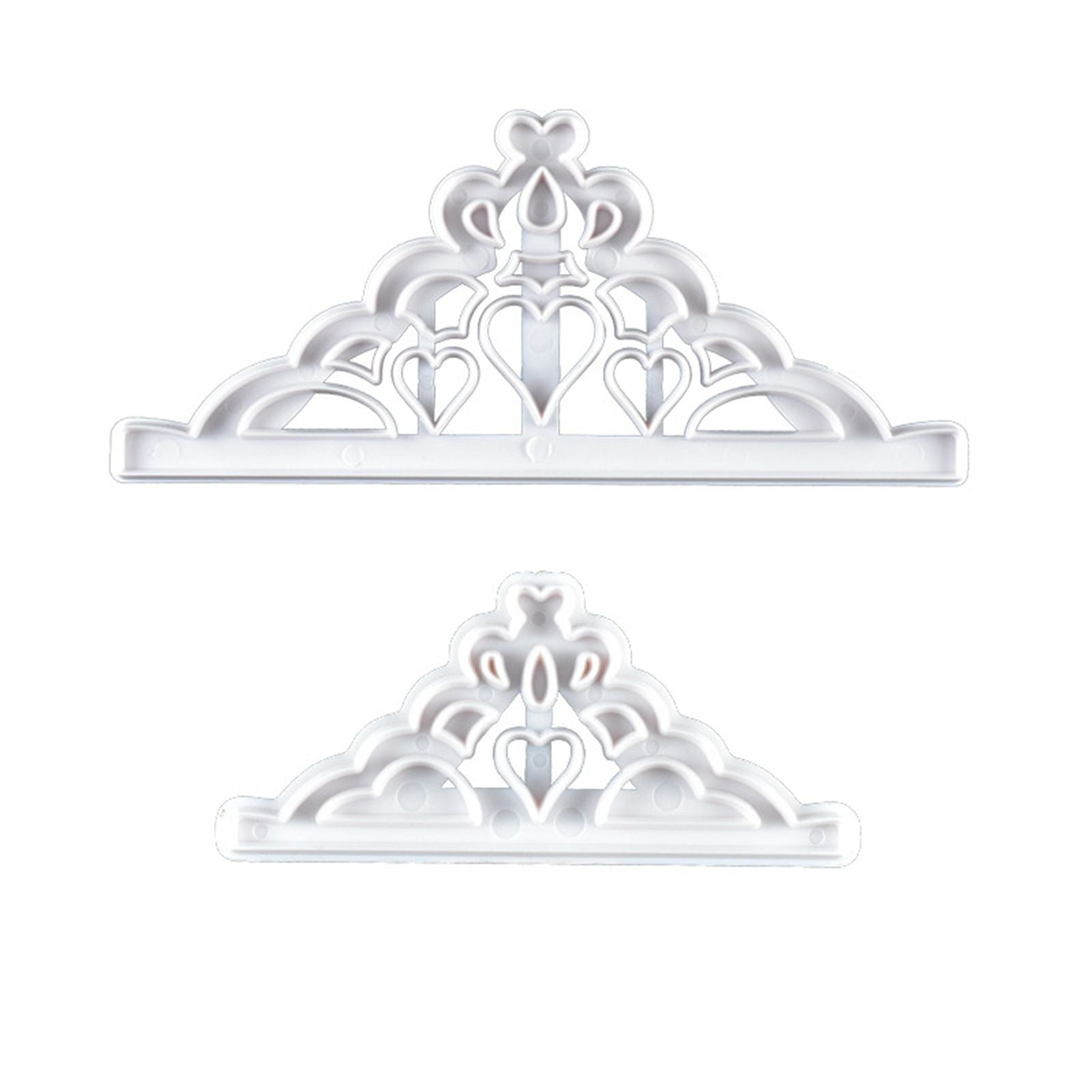 2 Pcs Crown Cutters Set Princess Crown Mold Tiara Cutter Cake Decorating Mold for DIY Birthday Party Dinner V1294-YM0512-3118220261211