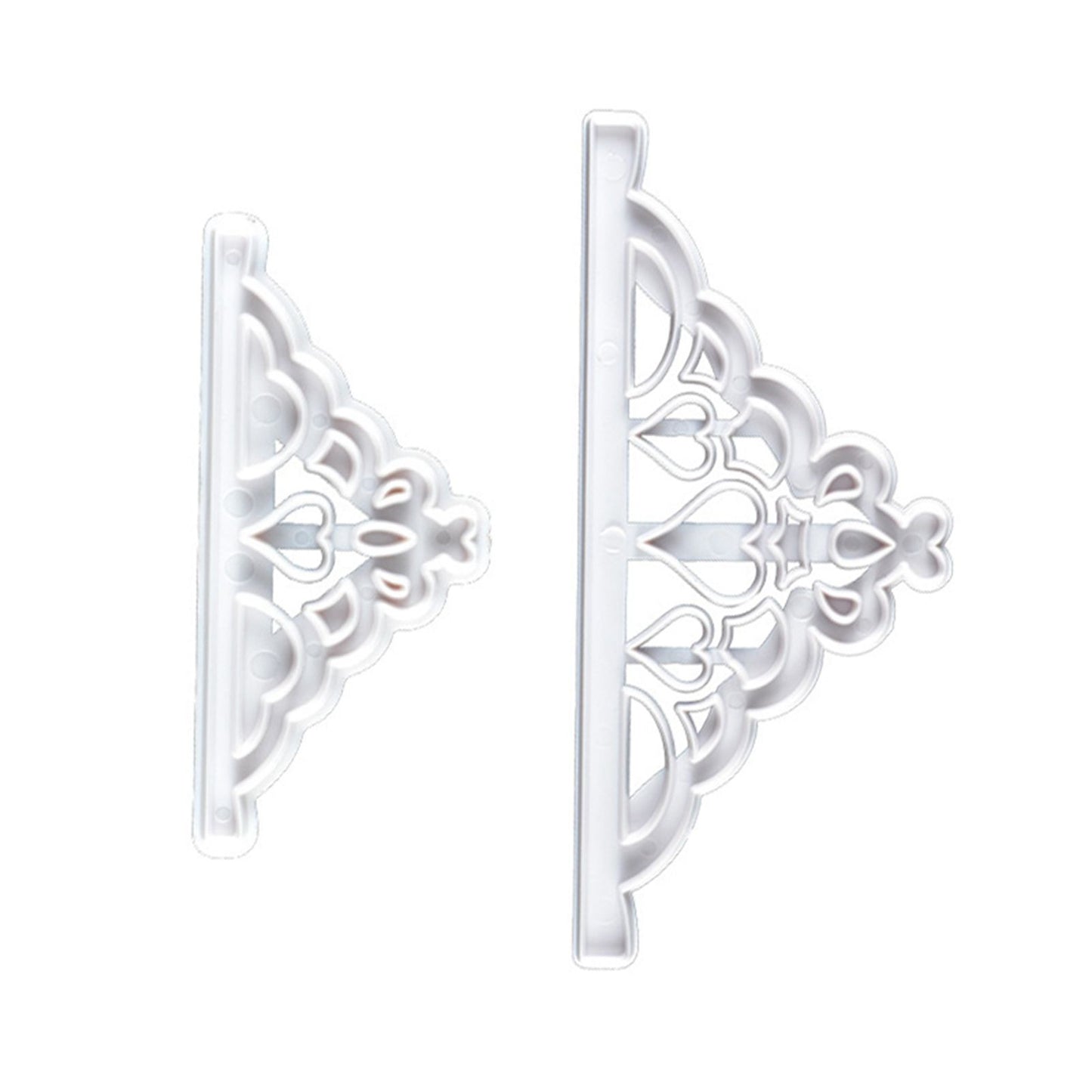 2 Pcs Crown Cutters Set Princess Crown Mold Tiara Cutter Cake Decorating Mold for DIY Birthday Party Dinner V1294-YM0512-3118220261211