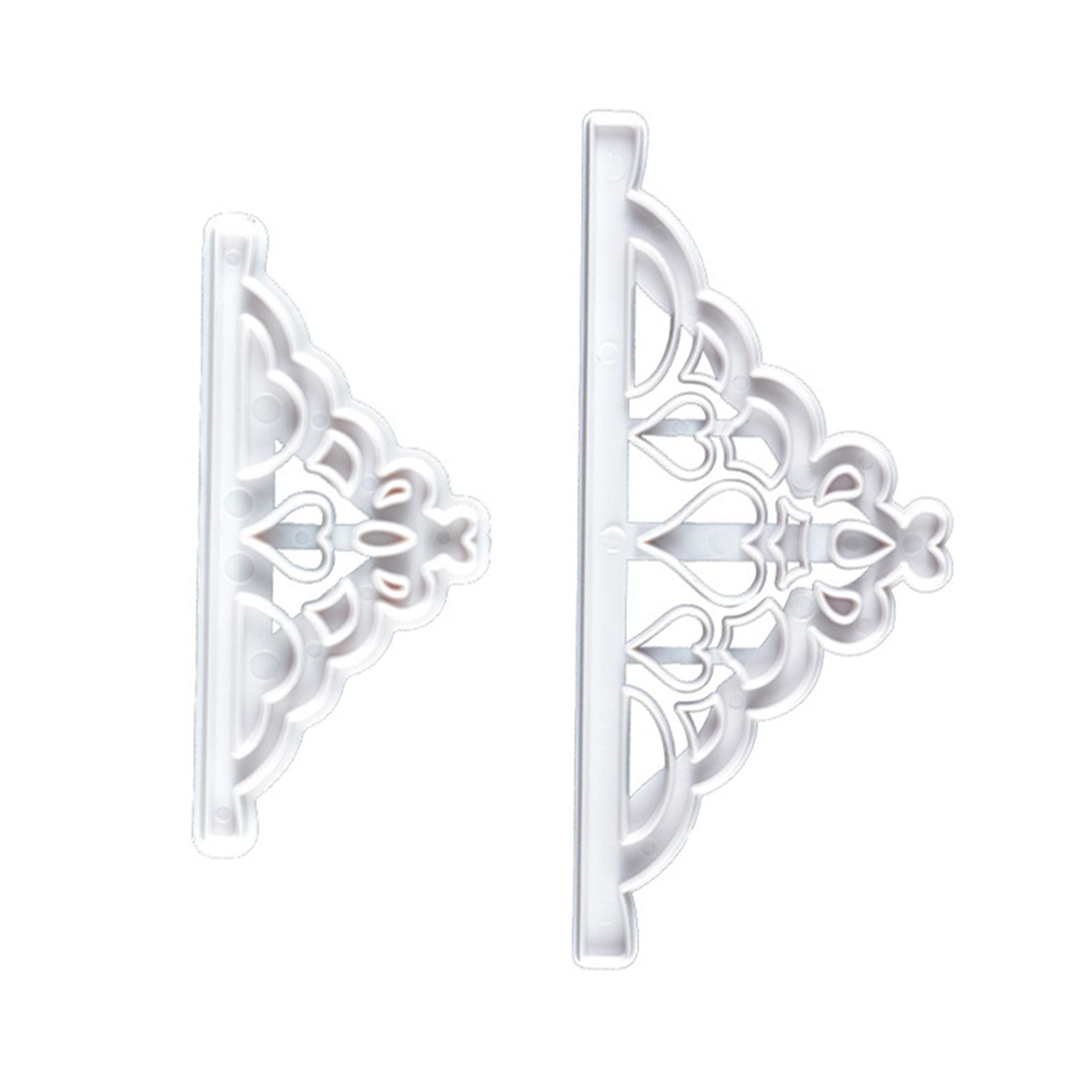 2 Pcs Crown Cutters Set Princess Crown Mold Tiara Cutter Cake Decorating Mold for DIY Birthday Party Dinner V1294-YM0512-3118220261211