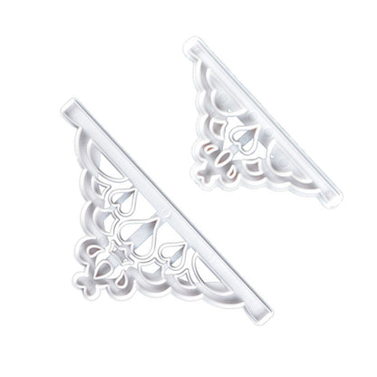 2 Pcs Crown Cutters Set Princess Crown Mold Tiara Cutter Cake Decorating Mold for DIY Birthday Party Dinner V1294-YM0512-3118220261211