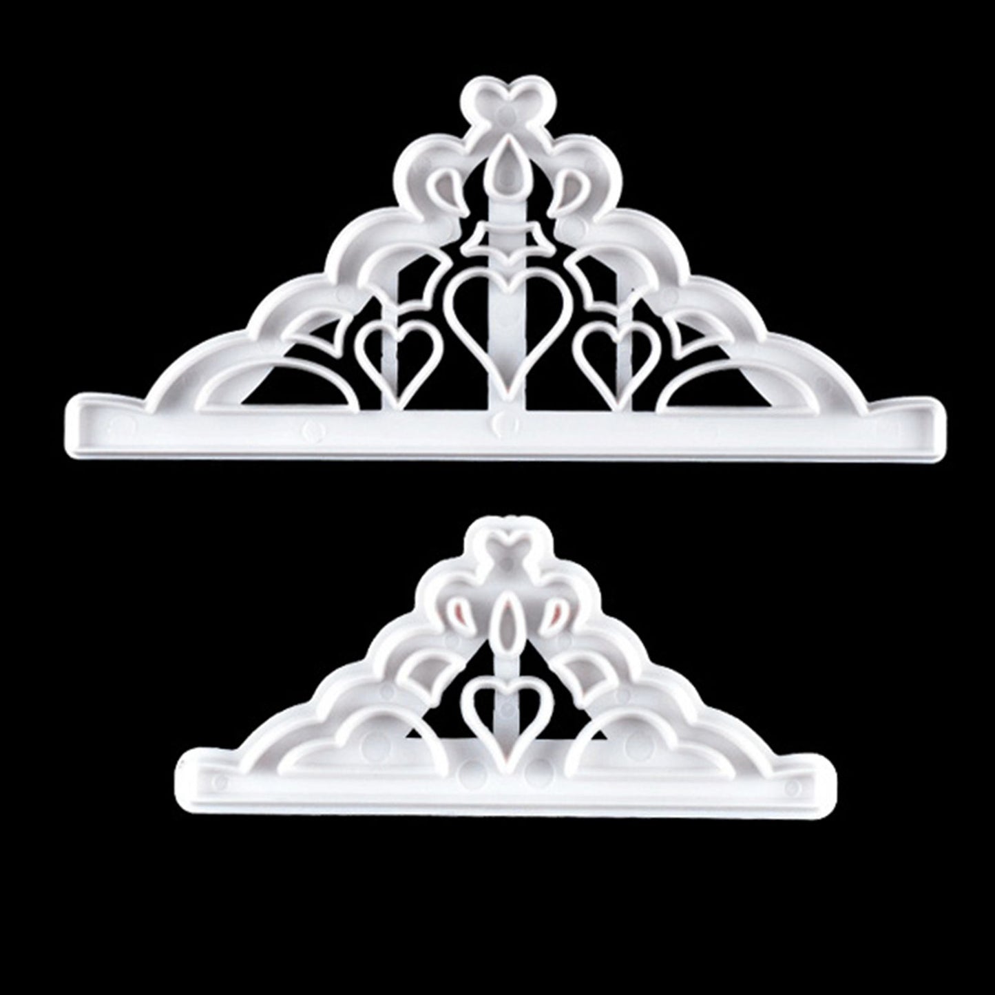 2 Pcs Crown Cutters Set Princess Crown Mold Tiara Cutter Cake Decorating Mold for DIY Birthday Party Dinner V1294-YM0512-3118220261211