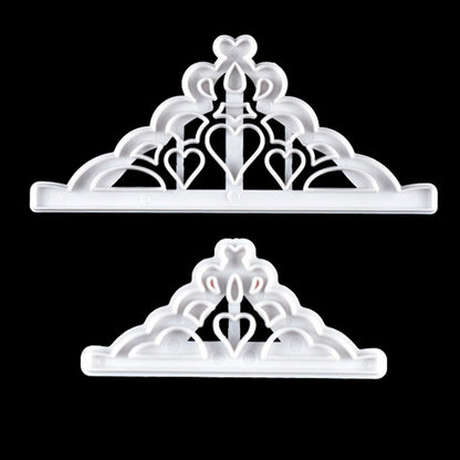 2 Pcs Crown Cutters Set Princess Crown Mold Tiara Cutter Cake Decorating Mold for DIY Birthday Party Dinner V1294-YM0512-3118220261211