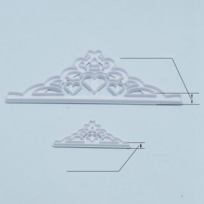 2 Pcs Crown Cutters Set Princess Crown Mold Tiara Cutter Cake Decorating Mold for DIY Birthday Party Dinner V1294-YM0512-3118220261211