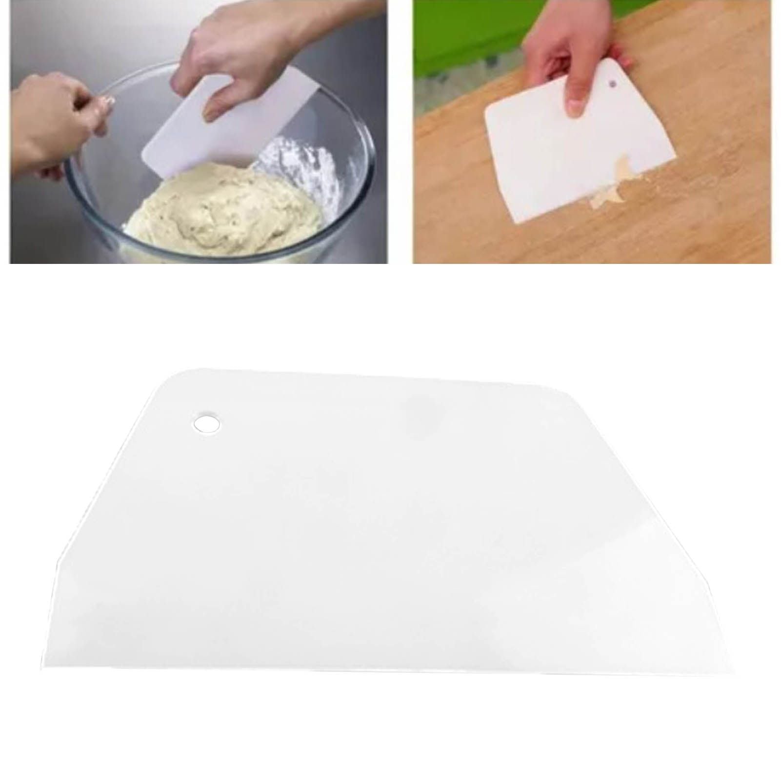 19.3x12.7cm Dough Scraper ABS Multifunction Trapezoid Large Dough Cutter Chopper for Kitchen V1294-YM0512-3118220261511