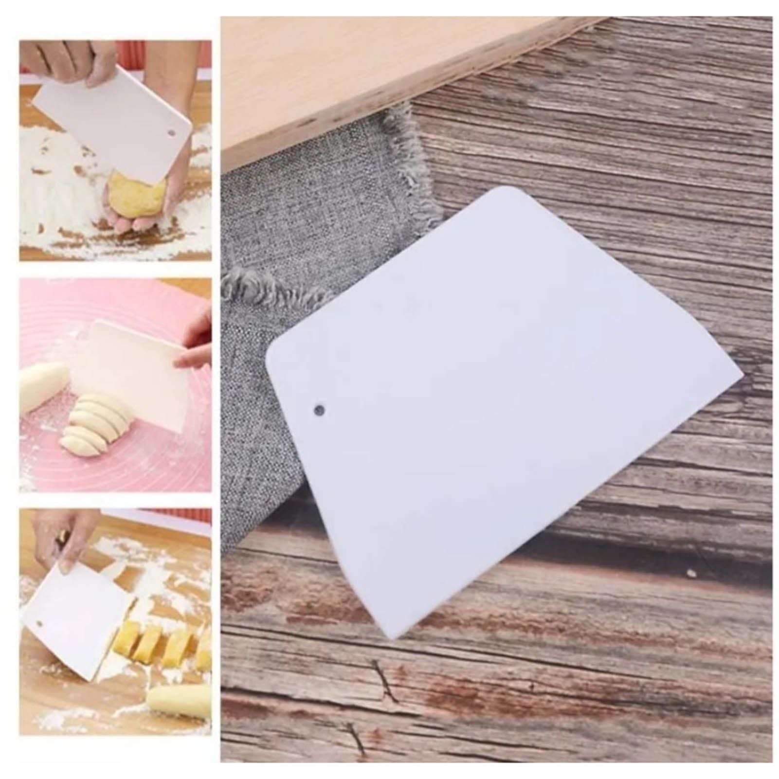 19.3x12.7cm Dough Scraper ABS Multifunction Trapezoid Large Dough Cutter Chopper for Kitchen V1294-YM0512-3118220261511
