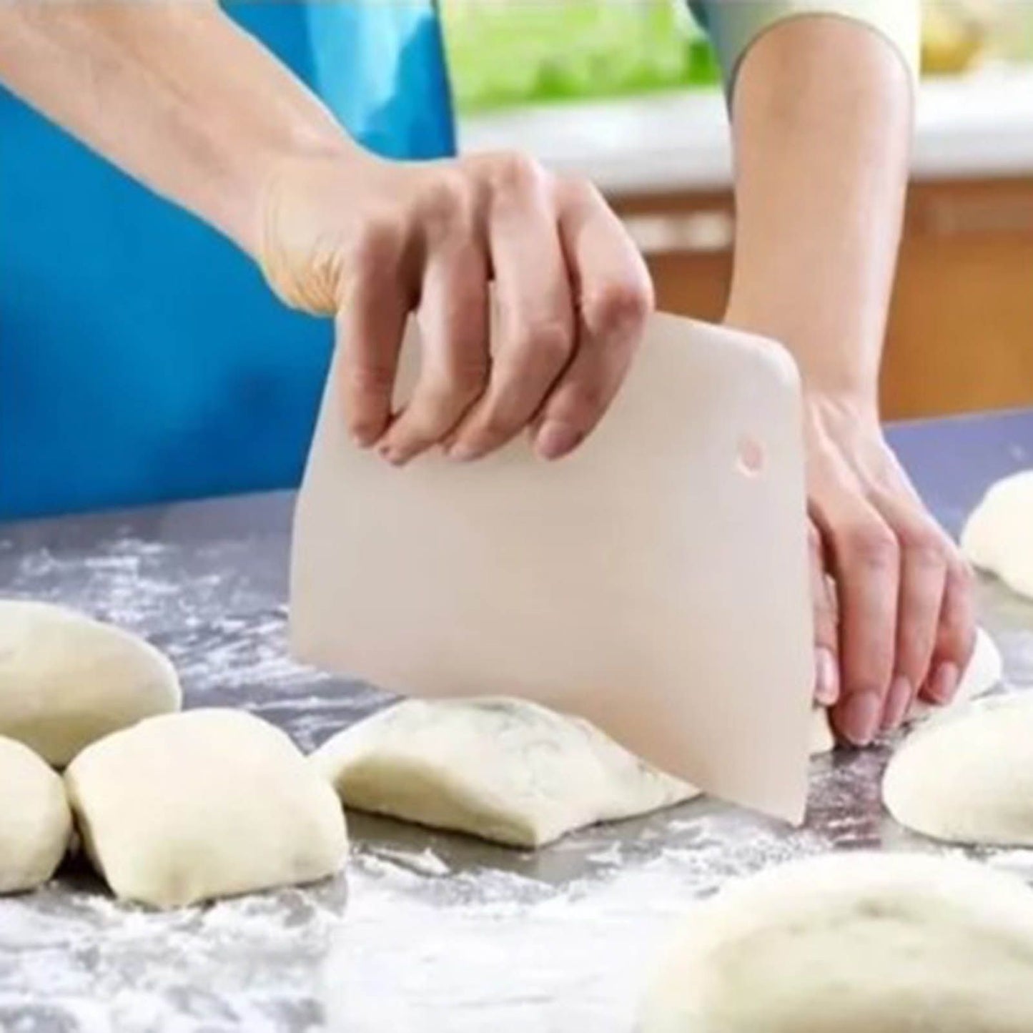 19.3x12.7cm Dough Scraper ABS Multifunction Trapezoid Large Dough Cutter Chopper for Kitchen V1294-YM0512-3118220261511