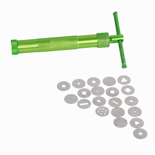 Green Clay Extruder Stainless Steel Clay Extruder Fondant Cake Sculpture Polymer Clay Tools Cake Decorating V1294-YM0512-3118220261711
