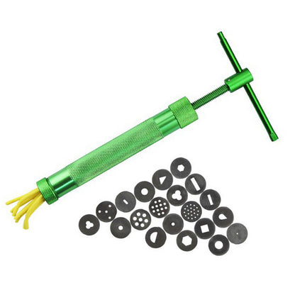 Green Clay Extruder Stainless Steel Clay Extruder Fondant Cake Sculpture Polymer Clay Tools Cake Decorating V1294-YM0512-3118220261711