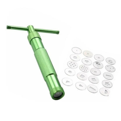 Green Clay Extruder Stainless Steel Clay Extruder Fondant Cake Sculpture Polymer Clay Tools Cake Decorating V1294-YM0512-3118220261711