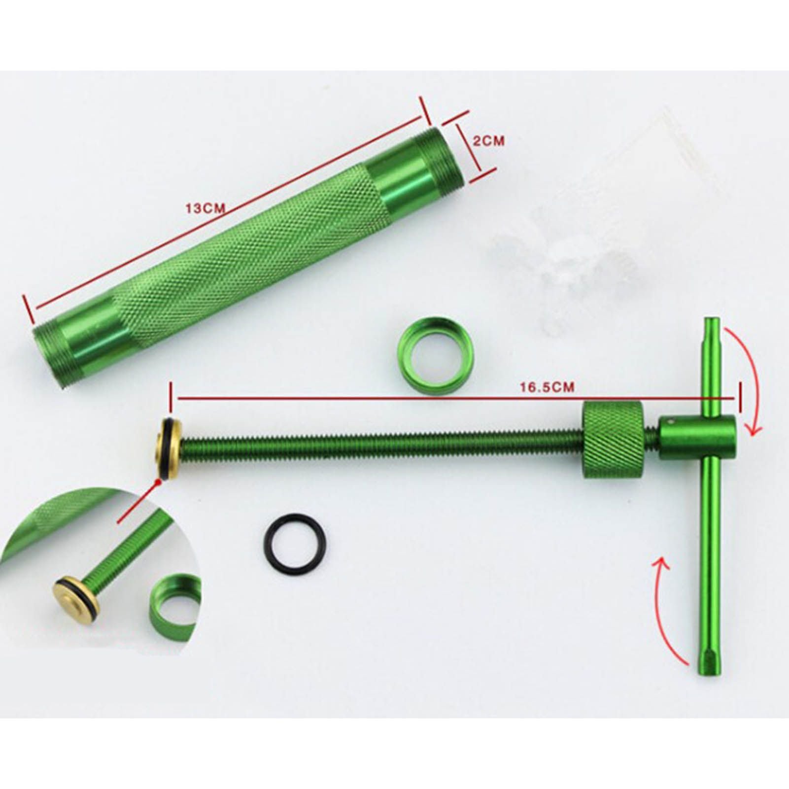 Green Clay Extruder Stainless Steel Clay Extruder Fondant Cake Sculpture Polymer Clay Tools Cake Decorating V1294-YM0512-3118220261711