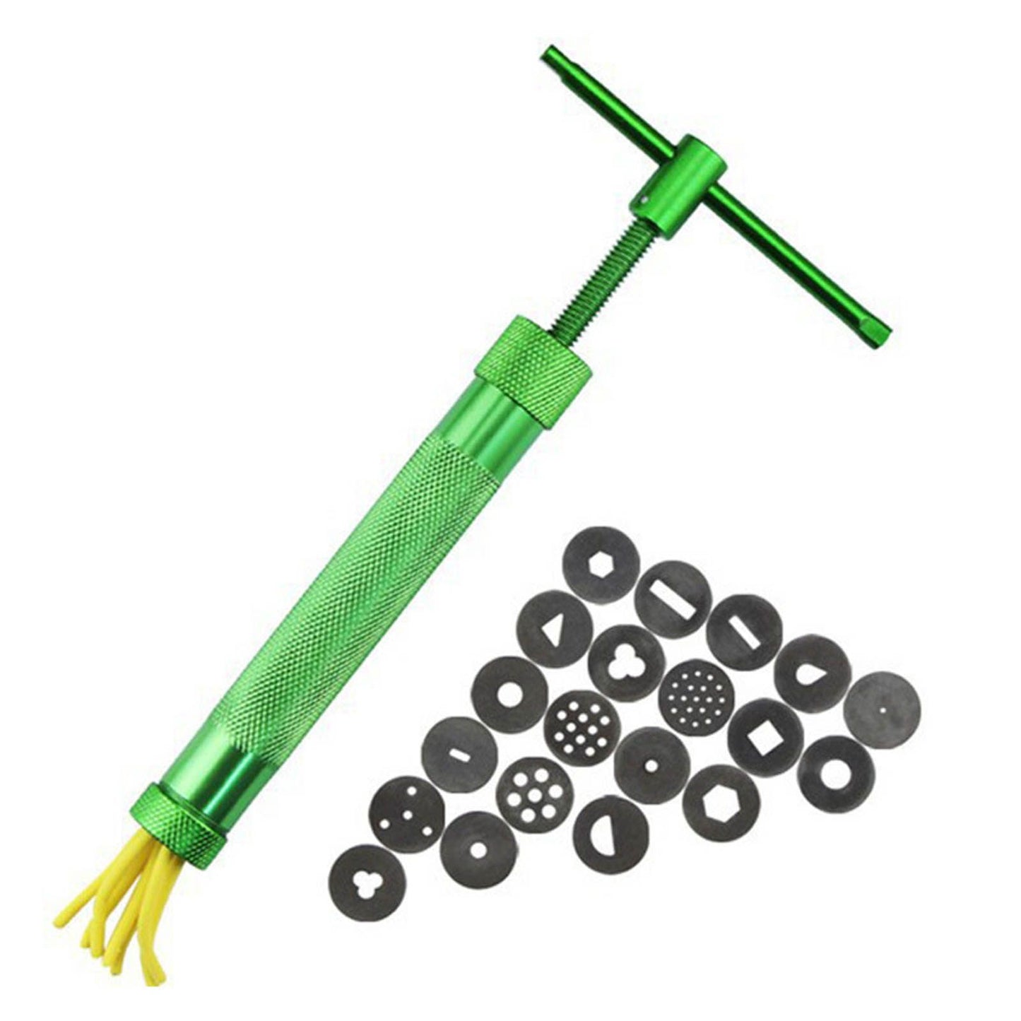 Green Clay Extruder Stainless Steel Clay Extruder Fondant Cake Sculpture Polymer Clay Tools Cake Decorating V1294-YM0512-3118220261711