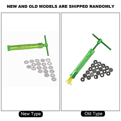 Green Clay Extruder Stainless Steel Clay Extruder Fondant Cake Sculpture Polymer Clay Tools Cake Decorating V1294-YM0512-3118220261711