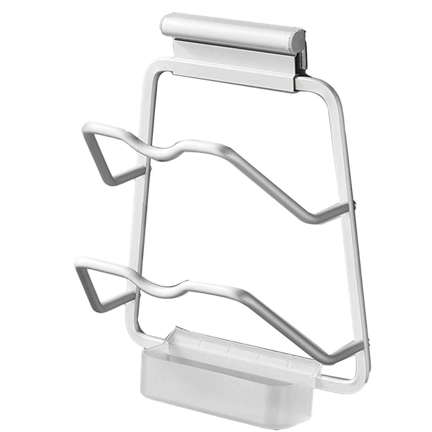 Pot Lid Holder Drilling Free Wall Mounted Space Saving Aluminium Hand Polishing Rustproof for Kitchen 2 Layer V1294-YM0512-3118220264711