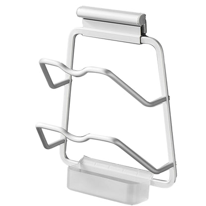 Pot Lid Holder Drilling Free Wall Mounted Space Saving Aluminium Hand Polishing Rustproof for Kitchen 2 Layer V1294-YM0512-3118220264711