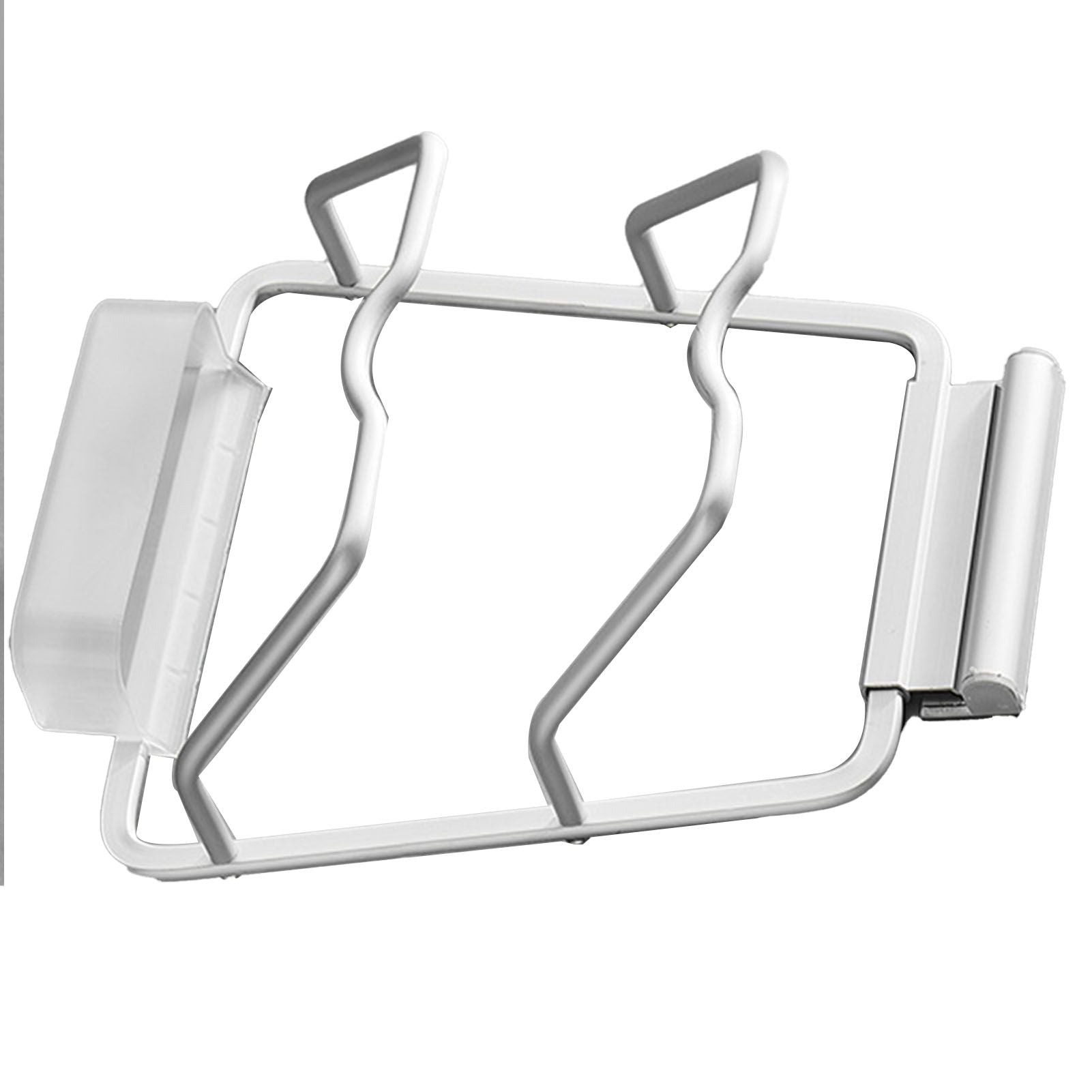 Pot Lid Holder Drilling Free Wall Mounted Space Saving Aluminium Hand Polishing Rustproof for Kitchen 2 Layer V1294-YM0512-3118220264711